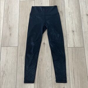 Aerie Offline Black Patterned Leggings